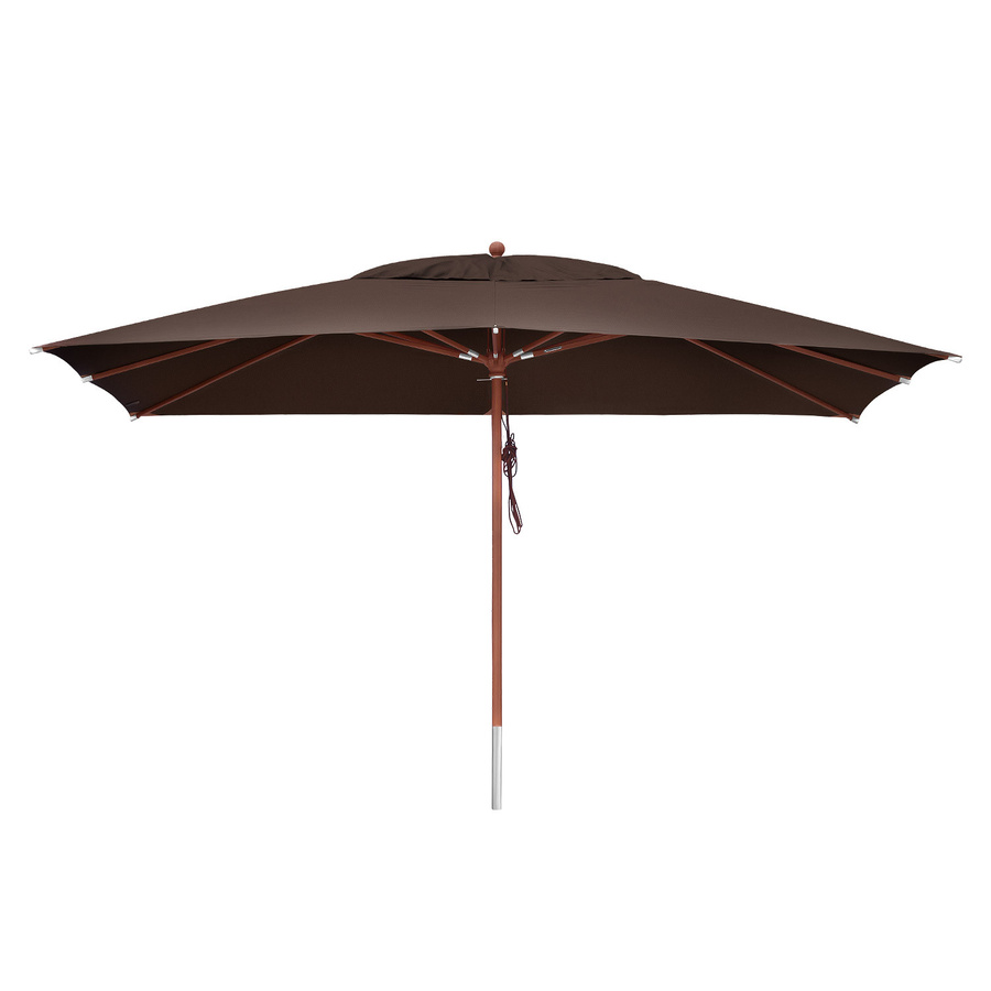 anndora Sonnenschirm eckig Braun mit Winddach und UV-Schutz UPF 50+, B/T: 400 x 300 cm - Bild 1