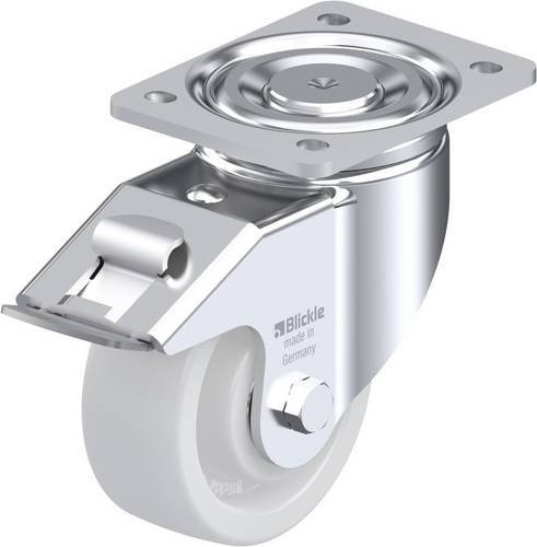 Blickle Lenkrolle LH-SPO 127K-FI mit Feststeller in Silber, Rad-Durchmesser: 125 mm, Tragfähigkeit: 750 kg - Bild 1