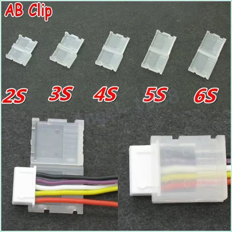 HPXGRC 20er Set JST-XH Balance Plug Saver AB Clips für RC LiPo Akkus in Transparent - Bild 5