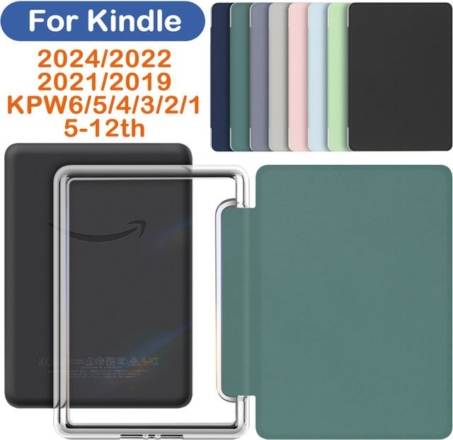 Chamqin-Teen Acrylhülle für Kindle Paperwhite Colorsoft in Blau, passend für die Generationen 2, 3, 6, 10, 11 und 12 mit 6,8 und 7 Zoll inklusive Zubehörtasche - Bild 1