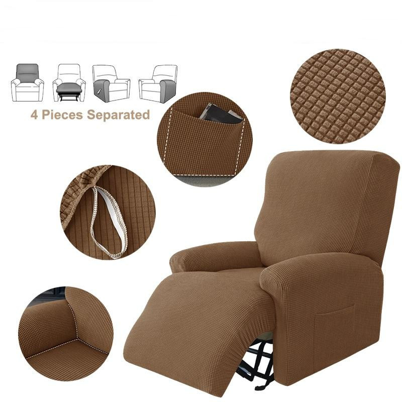 Elastischer Jacquard-Sesselüberzug für Relaxsessel und Liegestühle aus Polyester, rutschfest und waschbar - Bild 4