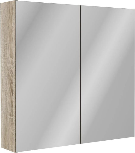 Fackelmann Spiegelschrank Compact Line in Sonoma Eiche, B/H/T: 70 x 68 x 15,6 cm - Bild 1