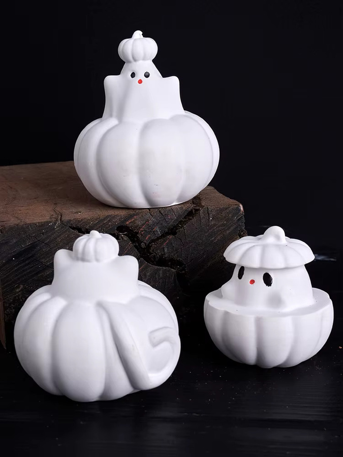 UDOCOOL Silikonform für Halloween Duftkerzen und Seifen in Kürbis- und Geist-Design für DIY Handwerk und Party-Ornamente - Bild 6