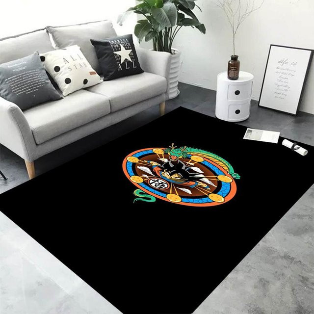D-DRAG0N Ball S-Shenron Teppich für Kinder mit Motiv, Waschbar, B/T: 80 x 50 cm, Mehrfarbig - Bild 1