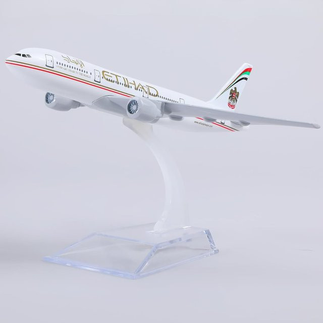 ZOCO Eithad B777 Flugzeugmodell, 1:400, Metall, 16 cm - Bild 1