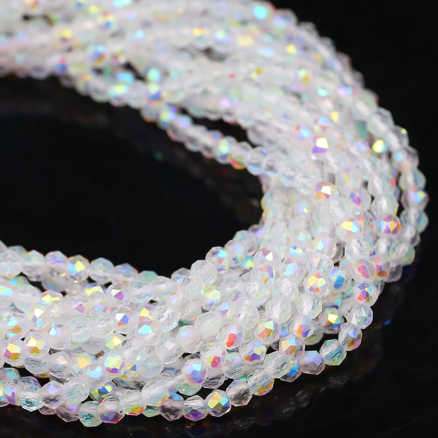 JHNBY Kristallglasperlen, 2,5 mm, AB-Finish, lose Perlen - Bild 3