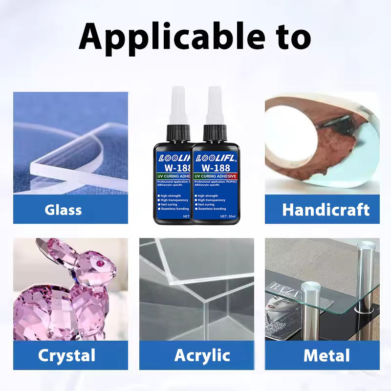 LOOLIF Transparenter Sekundenkleber für Glas, Metall, Kristall und Acryl, 50 ml - Bild 3