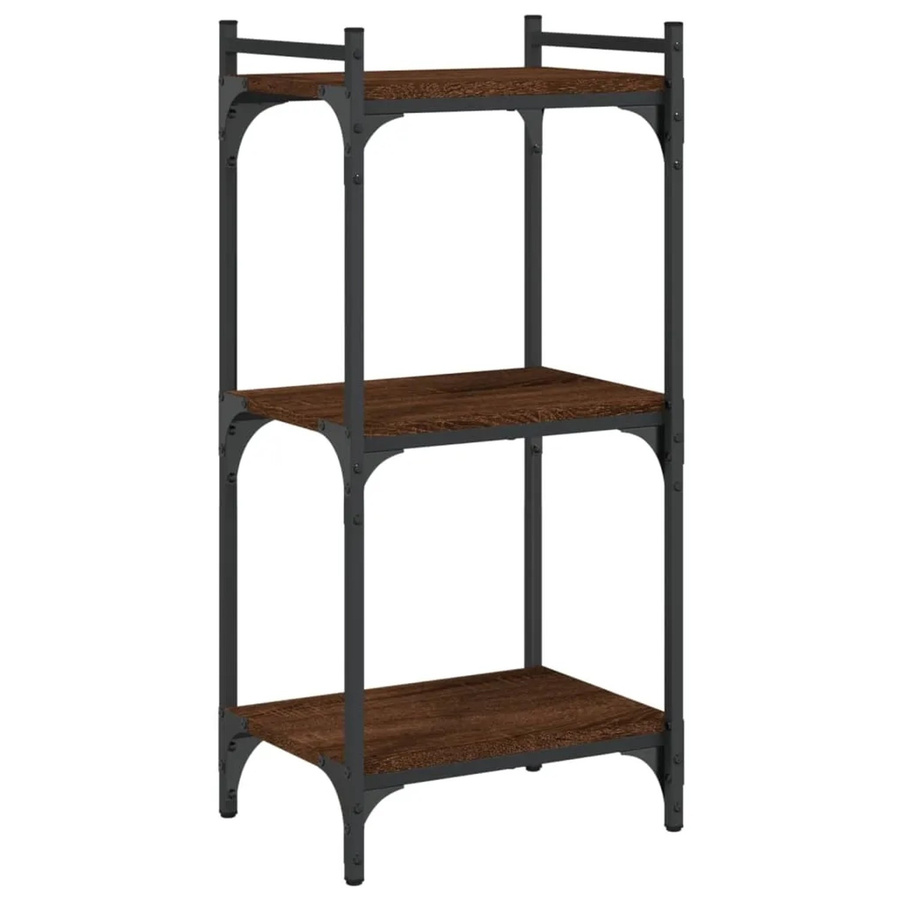 vidaXL Bücherregal im Industrial Design mit 3 Böden, Braun, B/T/H: 40 x 30 x 86 cm - Bild 2