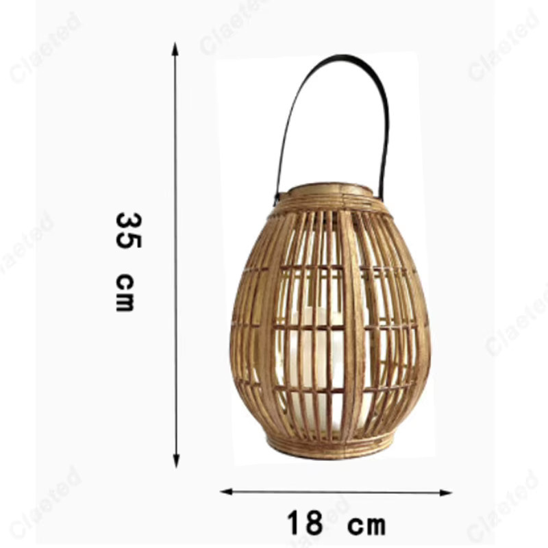 Claeted Solar LED Laterne aus Kunststoff in Braun mit warmweißem Licht, wasserdichte Gartenbeleuchtung für Hof und Villa, B/T/H: 18,0 x 18,0 x 35,0 cm - Bild 5