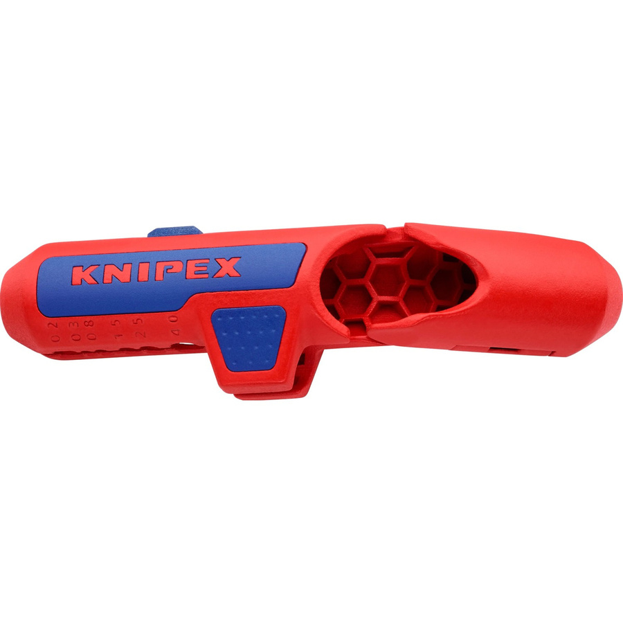 Knipex ErgoStrip Universal-Abmantelungswerkzeug für Rundkabel, Feuchtraumkabel und Datenkabel, Farbe: Rot - Bild 3