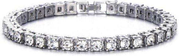 YIRAN Jewelry Halskette, Messing, Gold, Zirkonia, Kristall, Unisex - Bild 1