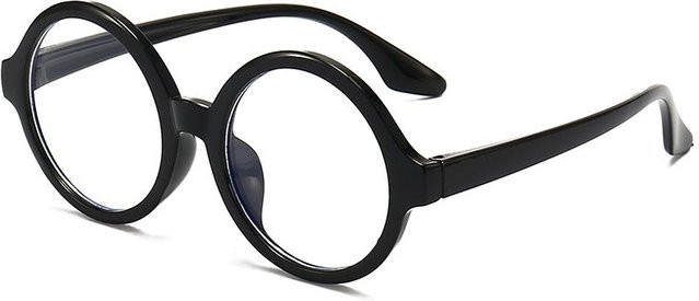 UISIMO Korrektionsbrille Rund, Kunststoff, Vollrand, Unisex, black - Bild 1