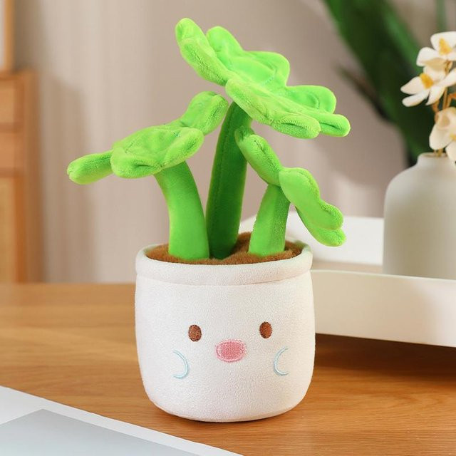 Yiran toy Kawaii Kunstpflanze Plüschtopf, Plüschblume, 22cm - Bild 1