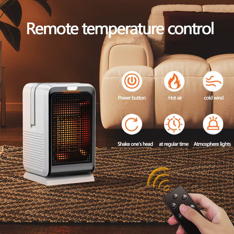 TENGKESi Tragbarer Desktop-Elektroheizer mit PTC-Schnellheizung und Fernbedienung - Bild 4