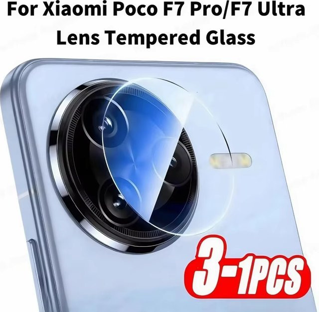 Xiaomi POCO F7 Pro F7 Ultra 3D-Hochauflösende Linsenschutzfolie für die Rückkamera, transparent, 1-3 Stück - Bild 1