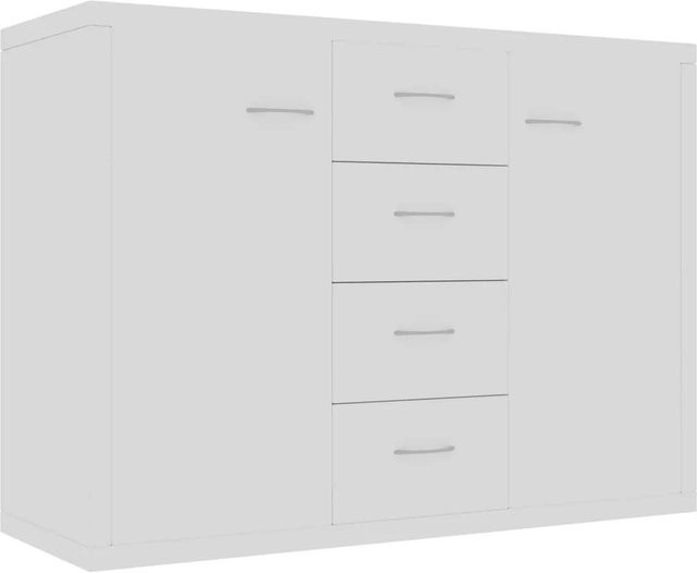 vidaXL Sideboard Weiß aus Holzwerkstoff im minimalistischen Design B/T/H: 88 x 30 x 65 cm - Bild 1