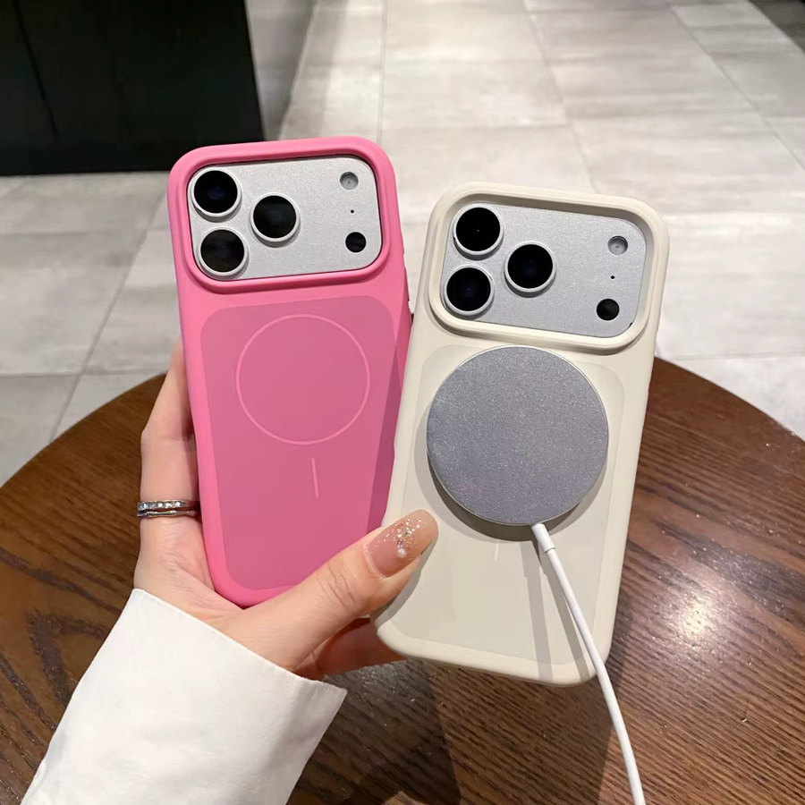 Loobival Ultra-Slim Silikon Handyhülle für iPhone 17 Pro Max mit MagSafe und magnetischer Ladefunktion in Gelb - Bild 1