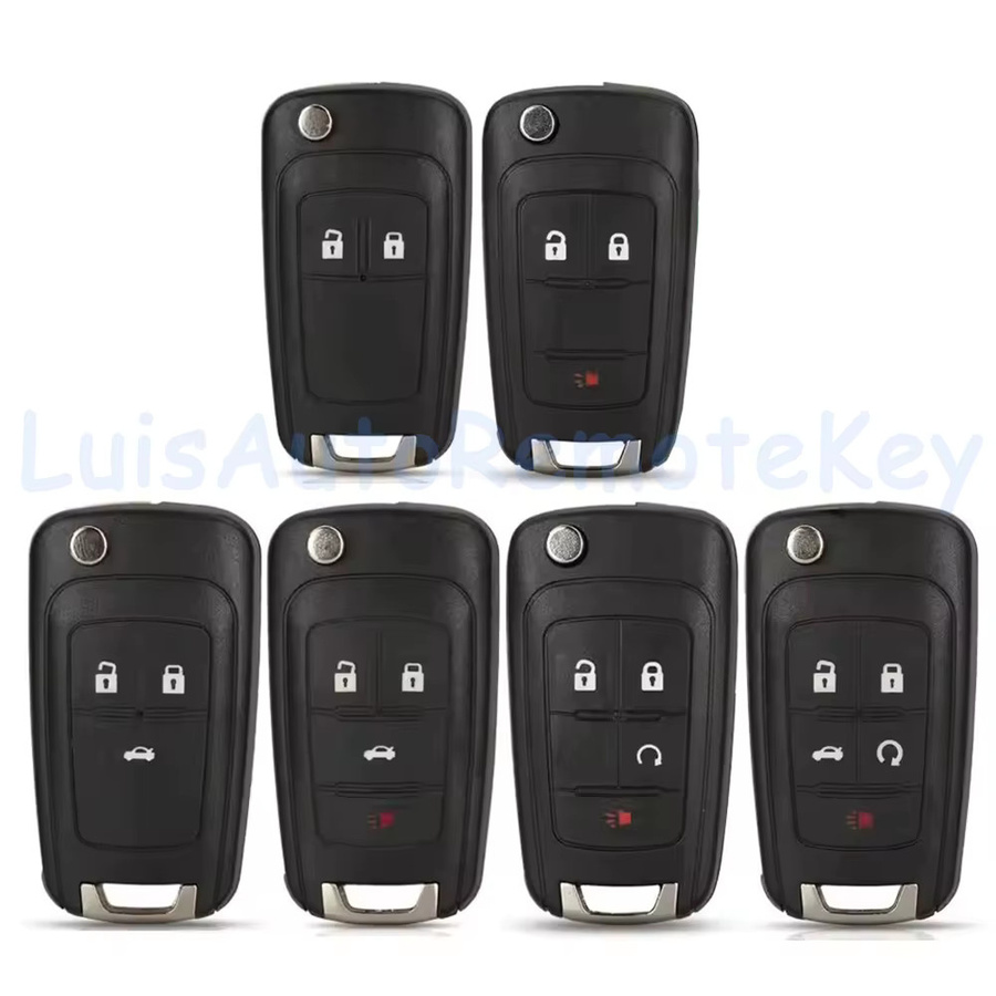 DIYKEY Flip Remote Key Fob mit ID46 Chip für Chevrolet Cruze Aveo Epica Lova Camaro Impala Trax Orlando, Schwarz, 315 MHz oder 433 MHz - Bild 4