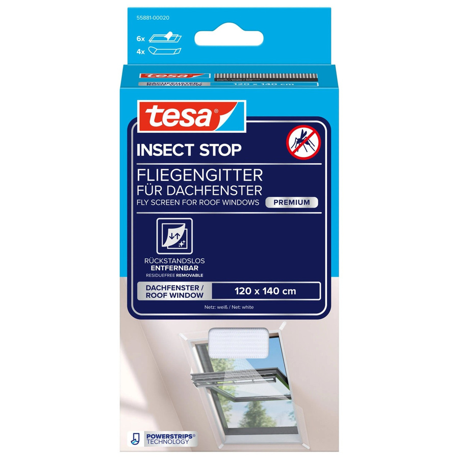 tesa Insect Stop Insektenschutz für Dachfenster in Weiß - Bild 2