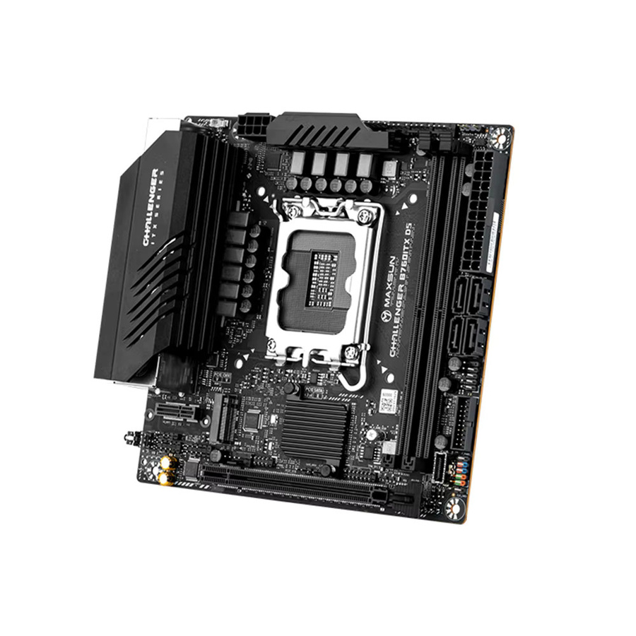 MAXSUN B760ITX D5 Mini-ITX Mainboard in Schwarz mit Unterstützung für Intel Core 12., 13. und 14. Generation, DDR5 und M.2 NVMe - Bild 2