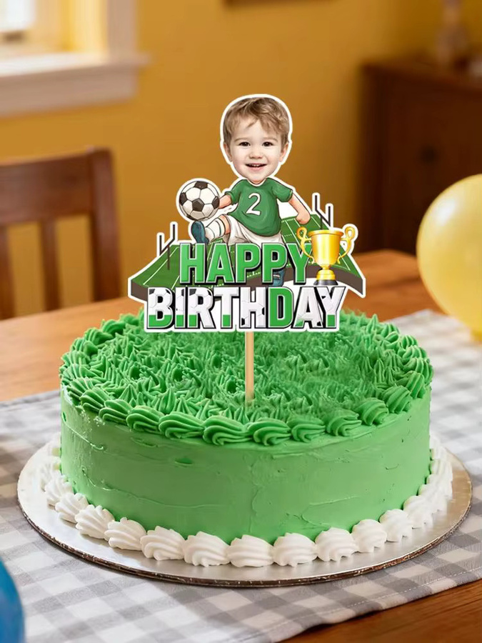 Personalisierter Fußball Kuchenaufsatz von WEIGAO in Mehrfarbig für Kindergeburtstage - Bild 6