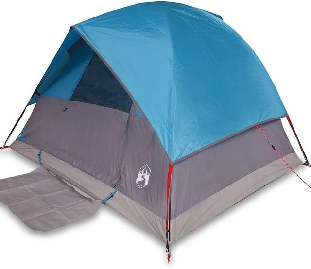 Furnicato Campingzelt Kuppelzelt Blau, B/T/H: 213 x 213 x 132 cm - Bild 1