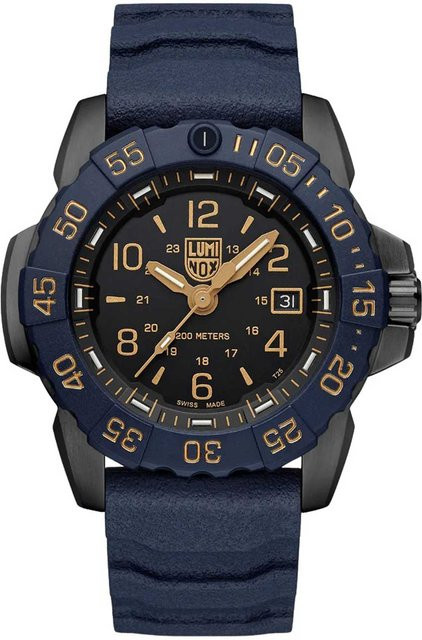 Luminox Herrenuhr, Quarz, Edelstahl, 45 mm, Kautschuk, Schwarz, 20 ATM - Bild 1