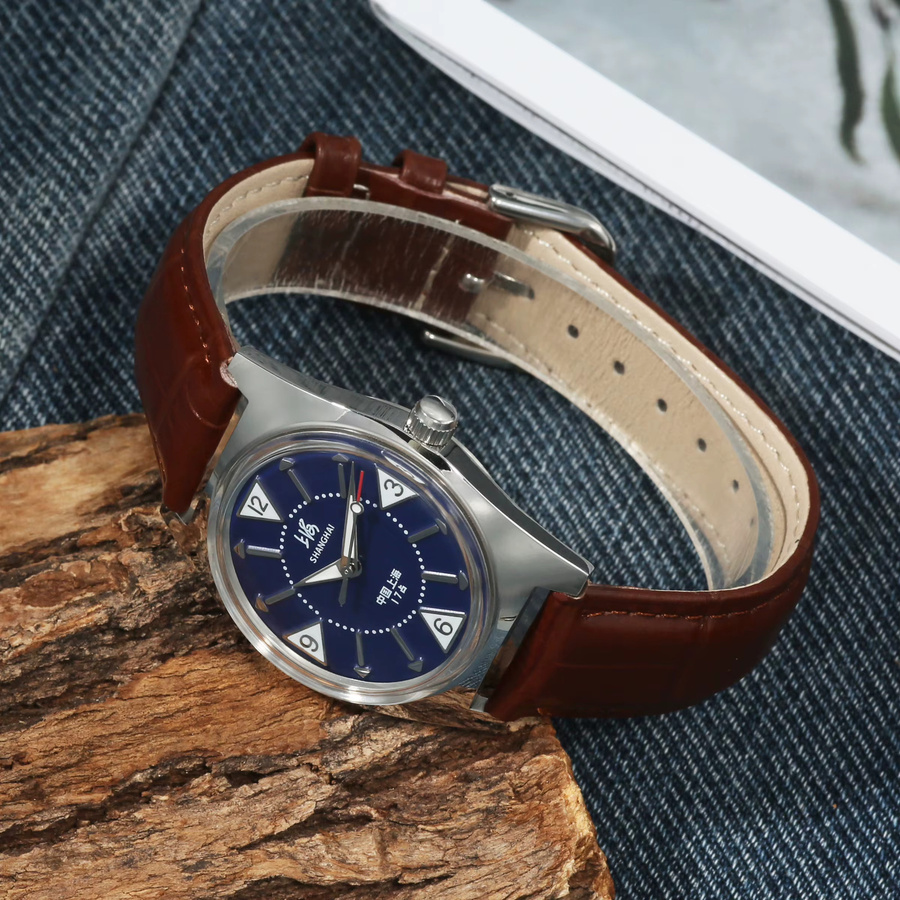 HEIMDALLR Armbanduhr, Handaufzug, Edelstahl, 36 mm, Blau, Herren - Bild 5