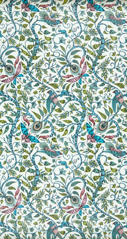 Clarke & Clarke Tapete Rousseau Jungle in Blau und Multicolour - Bild 2