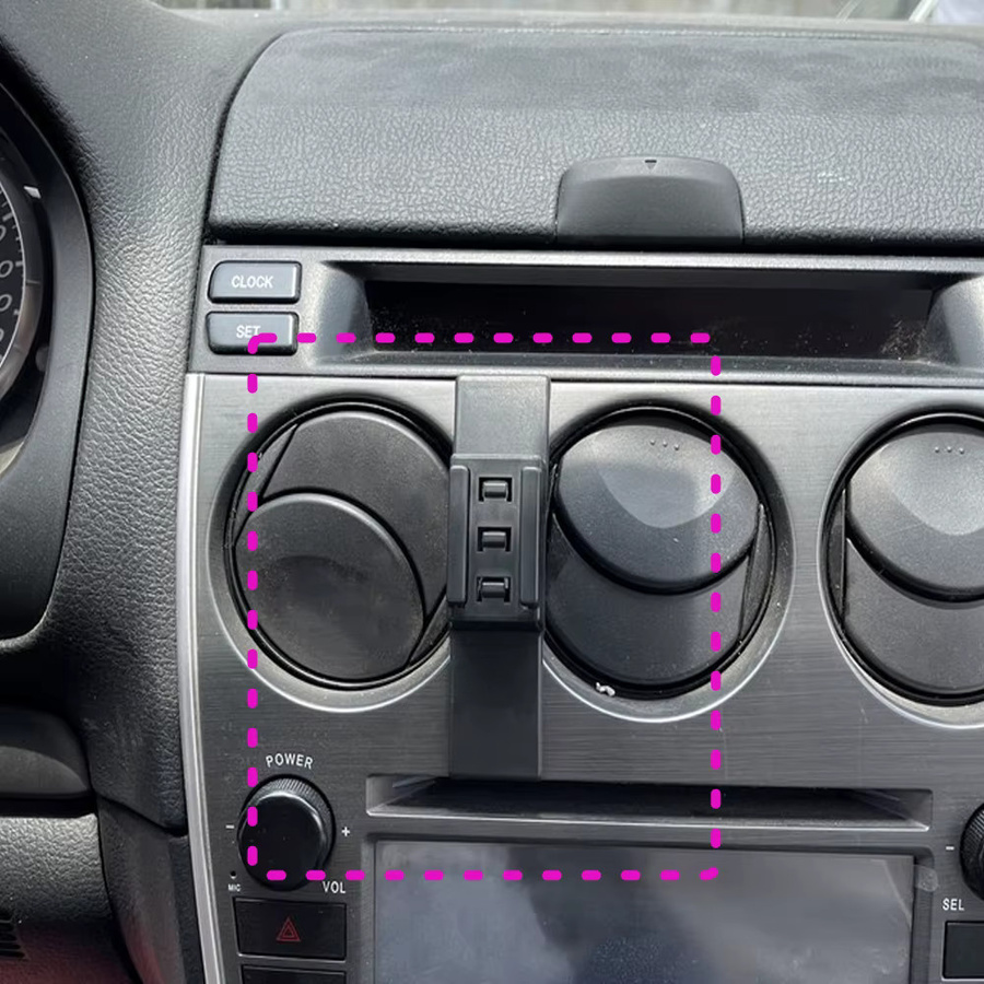 Magnetische Auto Telefonhalterung mit kabelloser Ladefunktion für Mazda 6 M6 (2004-2015) in Schwarz - Bild 2
