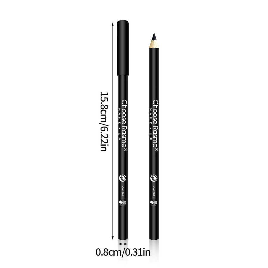 CHOOSE RASME Eyeliner-Stifte, Schwarz, Matt, 12 Stück, Unisex - Bild 6