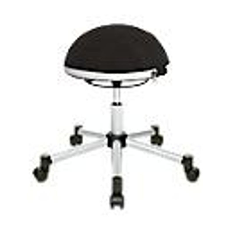 Topstar Hocker Sitness Half Ball in Schwarz mit Rollen für Home Office und modernes Design - Bild 3