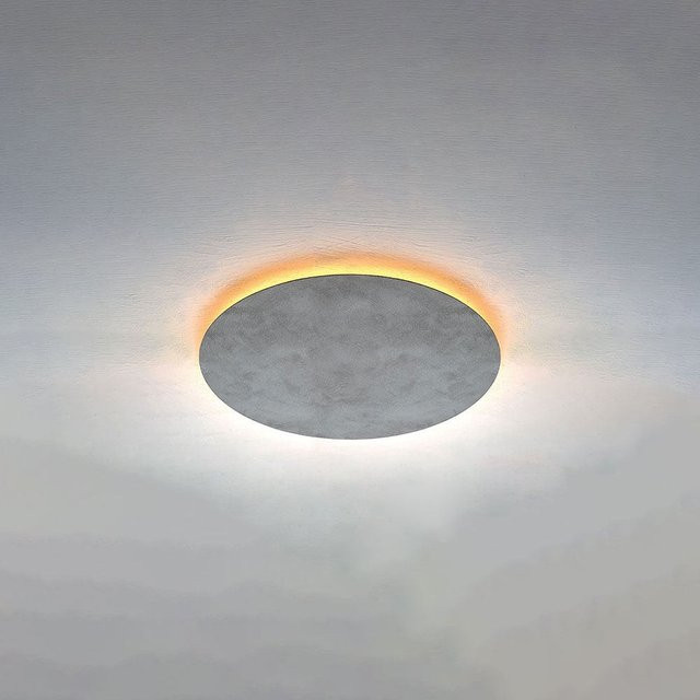 Escale Blade 34 LED-Deckenleuchte in Betonoptik aus Aluminium mit warmweißem Licht (2700K) in Grau und Weiß - Bild 1