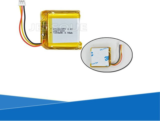 Deeper Chirp Wiederaufladbarer Li-Ion Akku LP103333JU 3,8 V 1300 mAh in Gelb - Bild 1