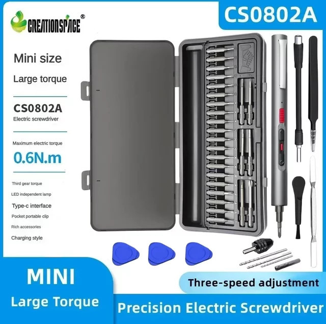 CreationSpace Mini-Bohrschraubendreher-Set 29 in 1 mit Präzisions-Schraubendrehern und magnetischer Funktion für Haushaltsreparaturen - Bild 1