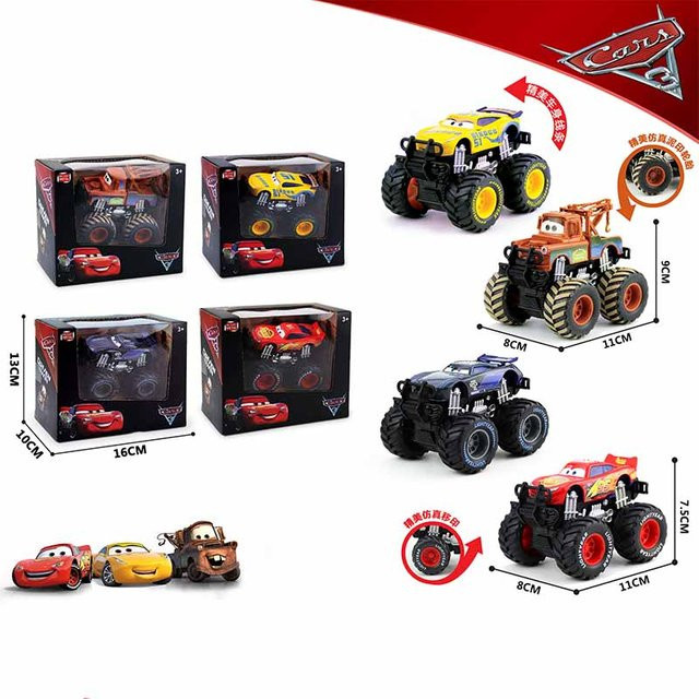 Disney Pixar Lightning Mcqueen Jackson Storm, Diecast Metall Auto Modell, 4-teiliges Set, 1:64, ab 14 Jahren - Bild 1