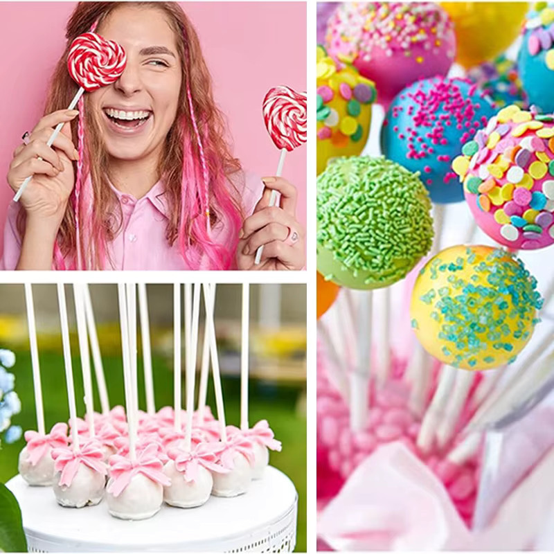 TMZ Lollipop Sticks aus Kunststoff für Lutscher und Cake Pops als Zubehör für Desserts und Candy Making - Bild 2