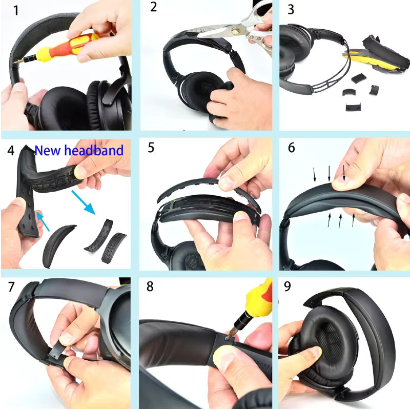 Sony Ersatz Ohrpolster und Kopfbalkenkissen Set aus Memory-Schaum in Gold für WH-1000XM4 Headset - Bild 2