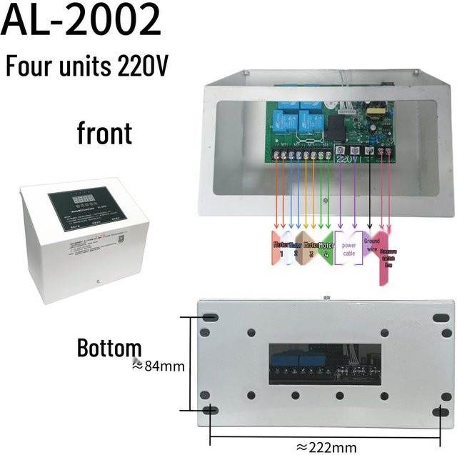 GearUp AutoMoto Stiller ölfreier Luftkompressor-Regler AL-2002 220V mit Hochleistungsmotorschutz und verzögertem Start in Weiß - Bild 1