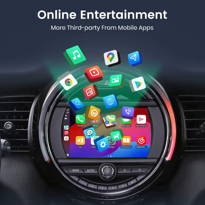 Junsun Wireless CarPlay und Android Auto Interface in Schwarz für Mini R55 R56 R57 R58 R60 R61 F54 F55 F56 Clubman Countryman Cooper John Cooper - Bild 4