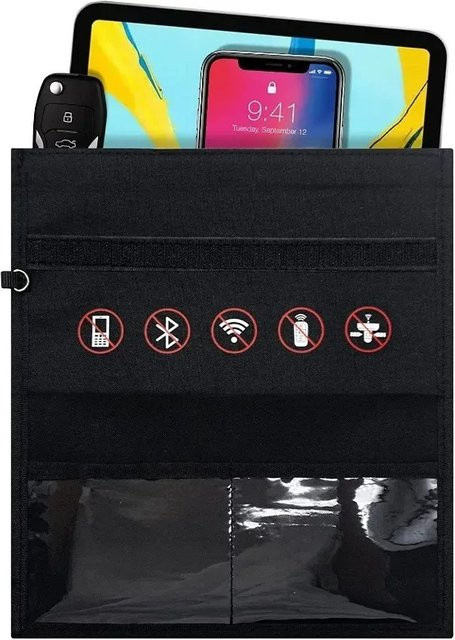 Faraday Käfig Signal Blocking Bag zum Schutz vor Strahlung für Handy und Autoschlüssel in Schwarz - Bild 1