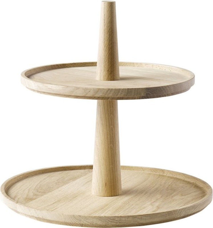 APS Etagère VALO 2-stufig aus geöltem Eichenholz in Braun, Rund, Durchmesser: 30 cm, Höhe: 28 cm - Bild 1