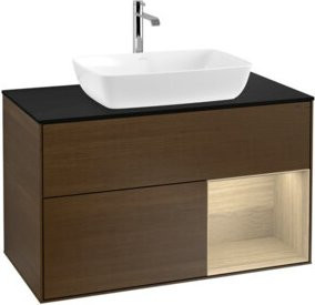 V&B Waschtischunterschrank Finion 100 mit Wandbeleuchtung, Breite: 100 cm, Höhe: 50,1 cm, Tiefe: 50,1 cm - Bild 1
