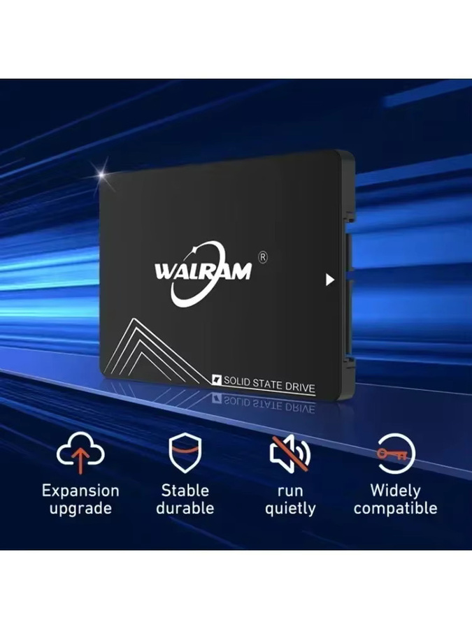 WALRAM 2,5 Zoll SATA3 SSD Interne Festplatte für Laptop PC Desktop in Schwarz - Bild 4