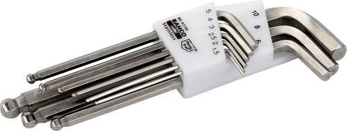 Bahco Winkelschraubendreher-Set aus gehärtetem Stahl, 9-teilig, Farbe Silber, Hex-Bit, Größen: 2.5 mm, 2 mm, 3 mm, 4 mm, 5 mm, 6 mm, 8 mm, 10 mm - Bild 1