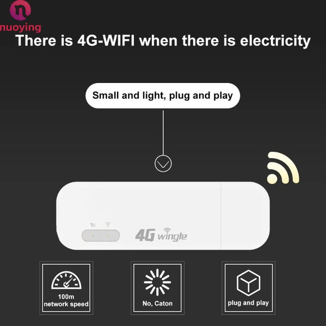 4G WLAN-Modem USB-Dongle Cat4 Mobilfunk-Stick mit SIM-Kartenslot und 150 Mbps Breitband in Weiß - Bild 1