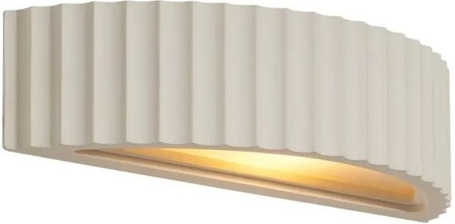 QAZQA Skandinavische Wandleuchte in Weiß und Beige mit organischem Plaster-Design - Bild 1