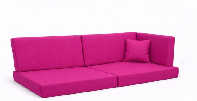 Setgarden Comfort Palettenkissen 6er Set für Outdoor in Rose mit Sitzkissen und Rückenkissen, Sitzkissen B/T/H: 120 x 60 x 10 cm, Rückenkissen B/T/H: 120 x 40 x 10 cm - Bild 1