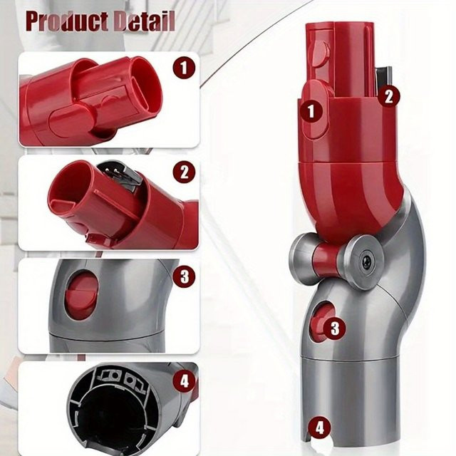Dyson Staubsauger-Zubehörset mit gebogenem Rohrboden-Umwandlungskopf, Adapter, Reinigungsbürste und Haarschneider für V7, V8, V10, V11 und V15 - Bild 1