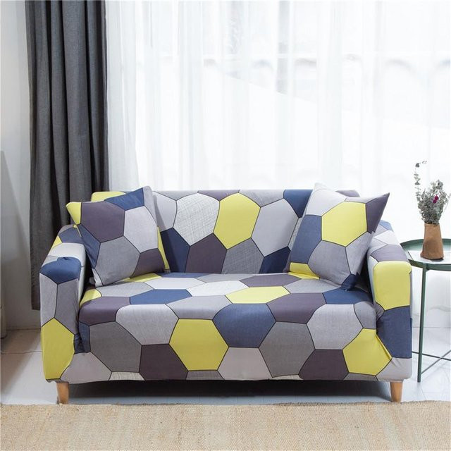 BC-Warm Home Universeller Stretch-Sofabezug mit Grafikdesign, rutschfest und modern, Mehrfarbig, Breite: 145-180 cm - Bild 1